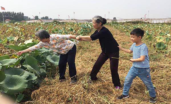 埃而得百岁乐游带着老人游章丘啦